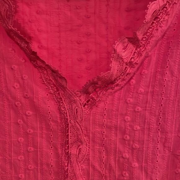 Bubblegum pink polyester blouse - Picture 3 of 6